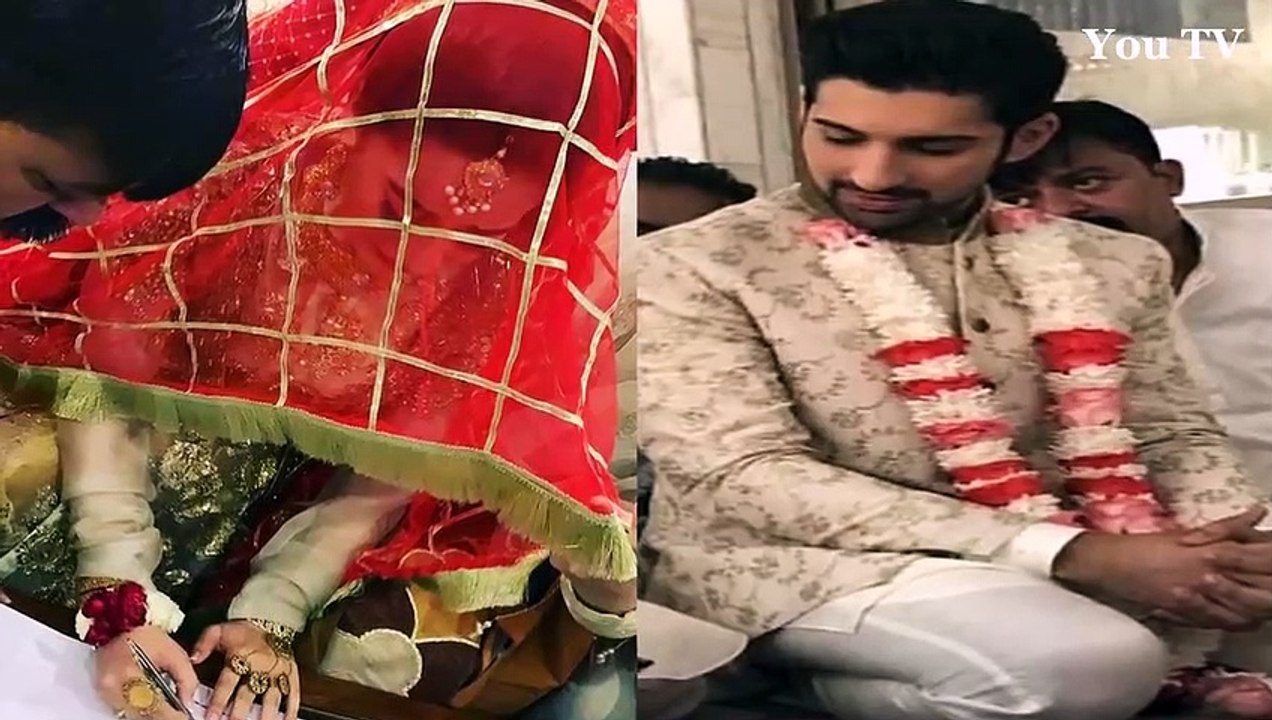 Aiman Khan And Muneeb Butt Looking Stunning On Their Nikkah Ceremony