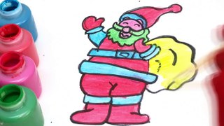 Santa Claus Learn Colors  Glitter coloring and drawing for Kids, Toddlers Toy Art with Nursery Rhymes