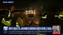 Des gilets jaunes bloquent l'autoroute A16 et avancent vers le tunnel sous la Manche