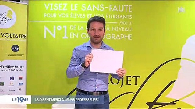 Après les incidents avec les profs ces dernières semaines, une société lance #MerciProf - Regardez