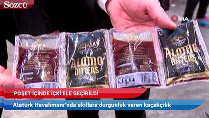 下载视频: Havalimanında poşet içinde içki ele geçirildi