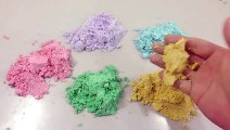 DIY How to Make Colors Kinetic Sand Colors Dyeing Learn Colors block Pudding