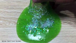 Glitter Slime Making - Slime Coloring - Most Satisfying Slime Videos # 6 !!MinhThuyDiySlime