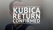 BREAKING NEWS: F1: Kubica returns from injury as Williams driver for 2019