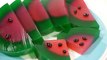DIY How to Make 'Watermelon Jelly Gummy Pudding' Learn Colors Slime Orbeez