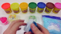 How To Make Play Doh Slime Rainbow Ice Cream Clay Learn the Recipe DIY 액체괴물 플레이도우 무지개 아이스크림 만들기