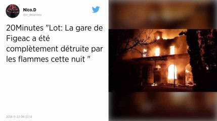 La gare de Figeac dans le Lot ravagée par un incendie de cause « indéterminée »
