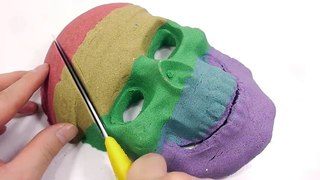 Skull Kinetic Sand Colors Cake Toy