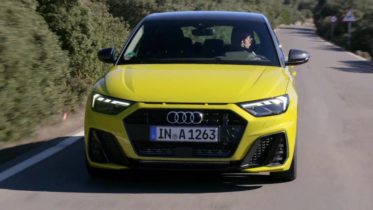 2018 Audi A1 Driving Video in Python yellow