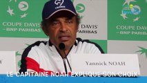 Coupe Davis 2018 - France-Croatie - Les choix de Yannick Noah : 