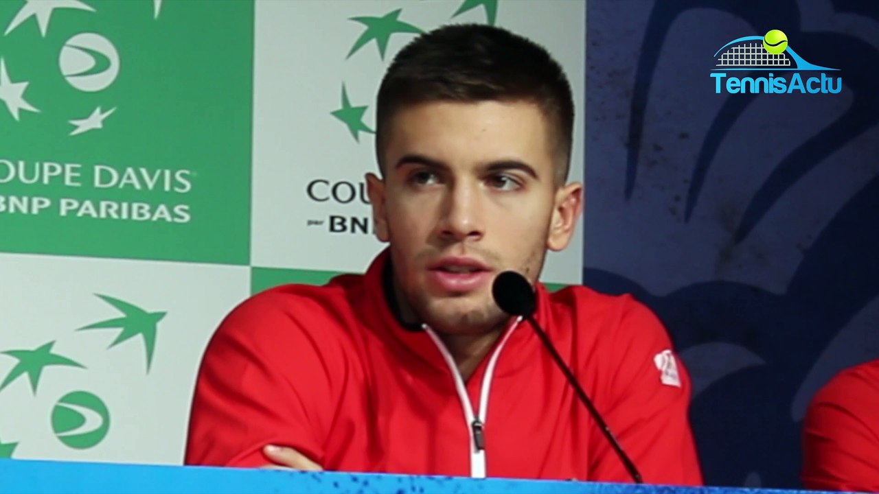 Coupe Davis 2018 - France-Croatie - Borna Coric : "Je n'ai pas l'impression d'être favori contre Jérémy Chardy"