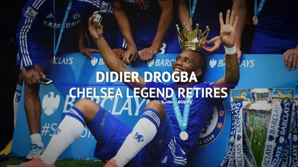 Скачать видео: Didier Drogba - Chelsea legend's career in numbers as he retires