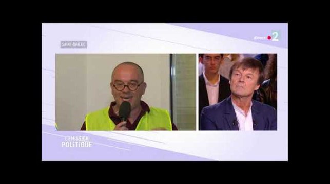 Échange tendu entre Nicolas Hulot et un gilet jaune