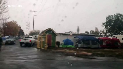 Dreary holiday season for Camp Fire victims as rain pours down in Butte County