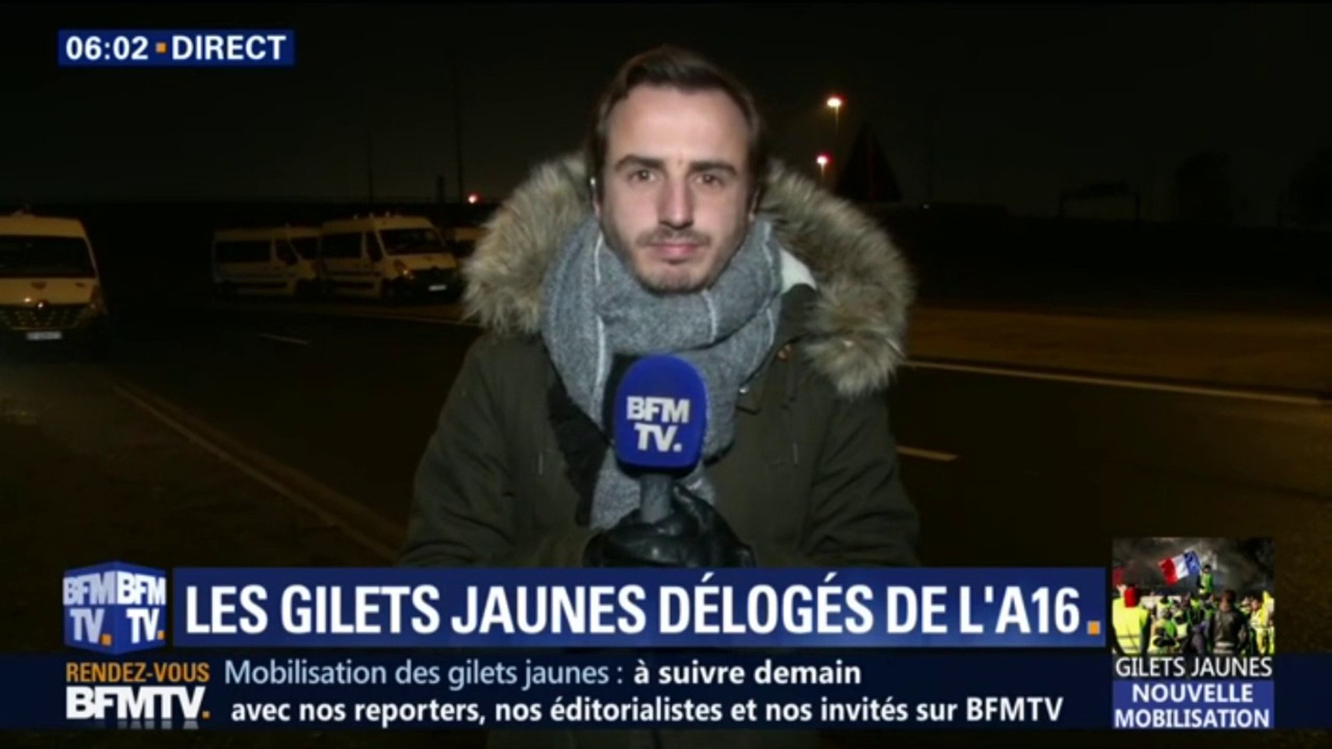 Gilets jaunes: la nuit a été très agitée sur l'autoroute A16 dans le Pas-de- Calais - Vidéo Dailymotion