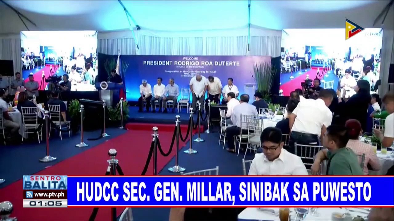 HUDCC Sec. Gen. Millar, sinibak sa pwesto
