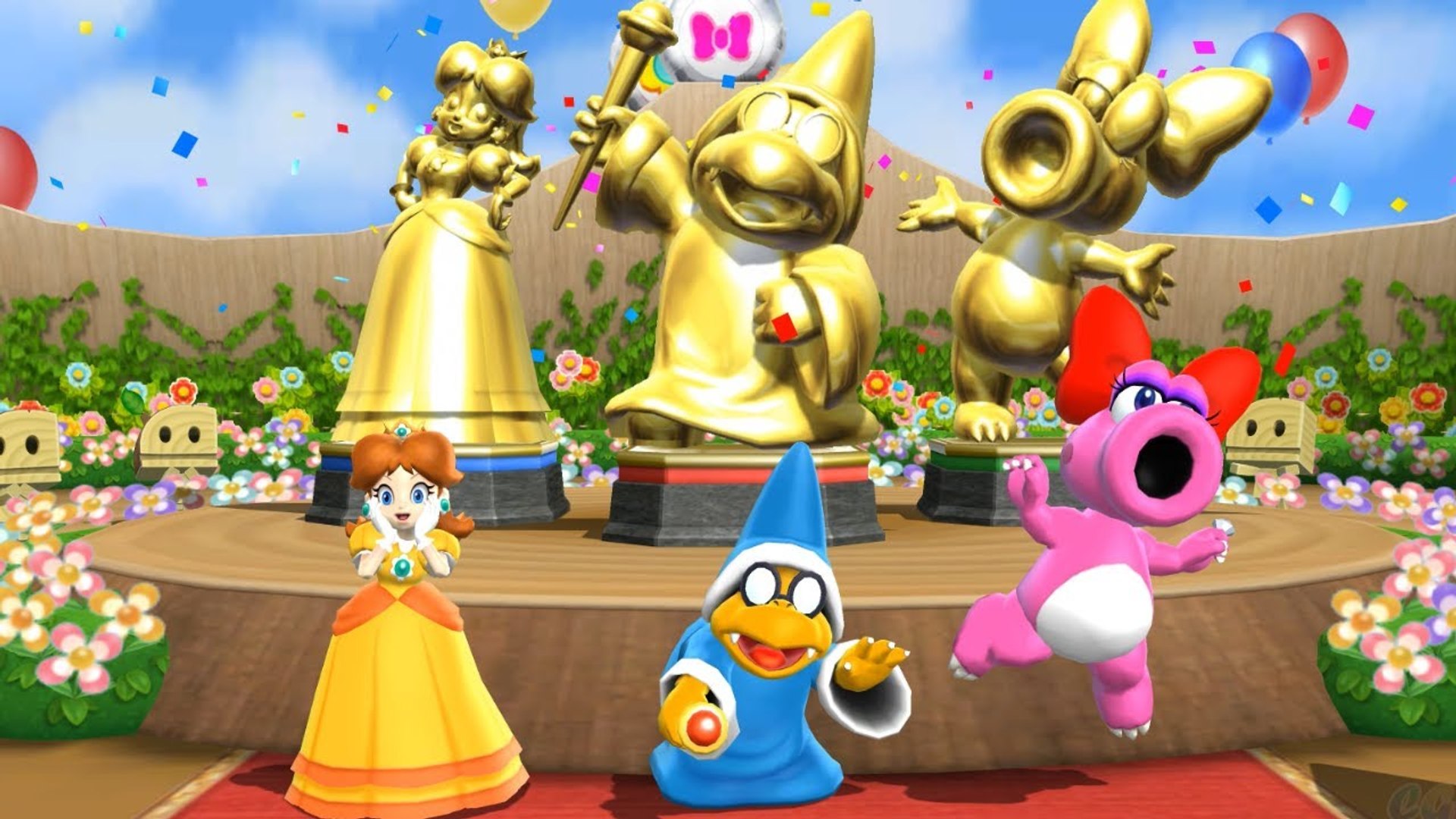 Mario Party 9 Step It Up - Team Daisy, Kamek, Birdo vs Luigi Gameplay -  video Dailymotion