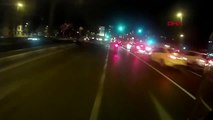 Vatan Caddesinde Kaza Atlatan Motorcuların Tepkisi Sert Oldu