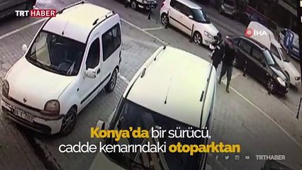 Otoparktan geri geri çıkarken görevliye çarptı