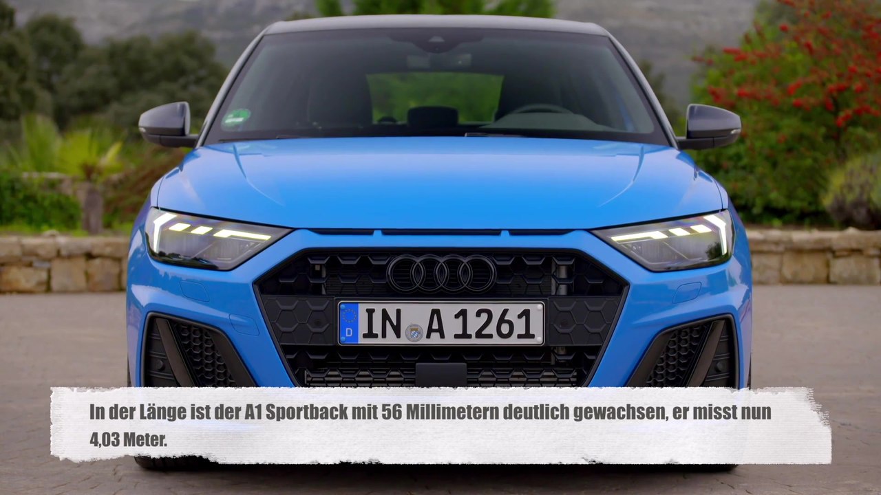 2018 Audi A1 Exterieur Design in Turbo Blau