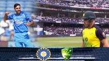 India VS Australia 2nd T20: Bhuvneshwar Kumar traps Aaron Finch for duck | वनइंडिया हिंदी