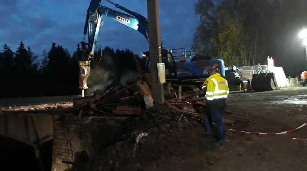Blaton demolition du Pont 23.11.2018