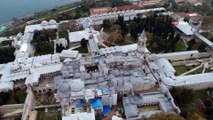 Tarihinin en büyük restorasyonunu geçiren Topkapı Sarayı havadan görüntülendi