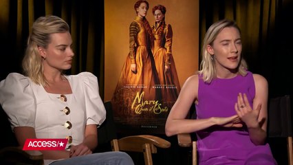 (Adoring Margot Robbie) Interview of Margot Robbie and Saoirse Ronan for Access Hollywood (2018)