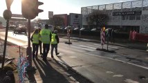 La Louvière : Des gilets jaunes manifestent près du Cora