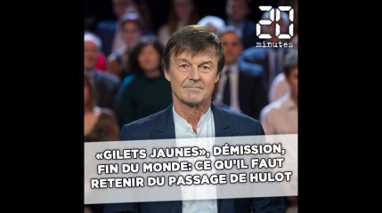 Download Video: «Gilets jaunes», démission, fin du monde... Ce qu'il faut retenir du passage de Nicolas Hulot