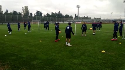 Futvóley en el entrenamiento del Real Zaragoza
