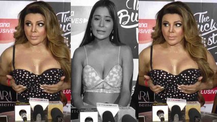 Rakhi Sawant attends Sara Khan's Black Heart song launch Party; Watch video | FilmiBeat
