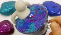 How To Make Glitter Galaxy Cup Bath Slime Learn the Recipe DIY PomPom !!  컵 목욕 반짝이 갤럭시 액체괴물 만들기!!