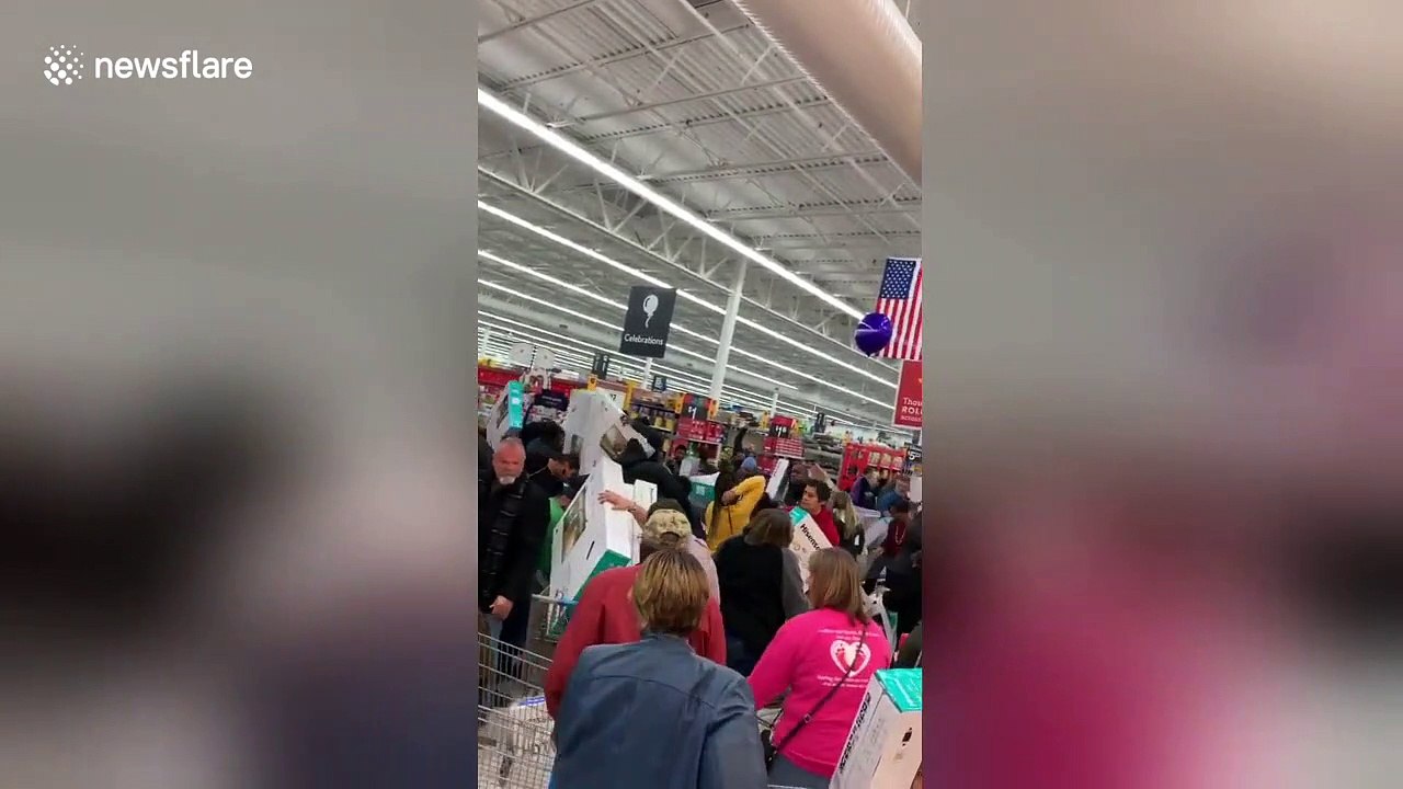 Chaos in South Carolina Walmart as Black Friday shoppers go wild for cheap TVs