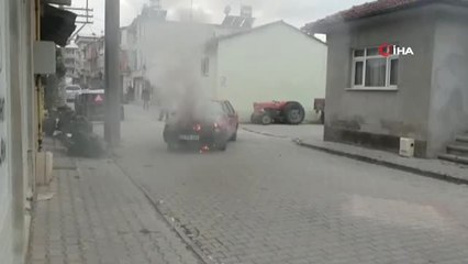 Lgp'li Otomobil Alev Alev Yandı