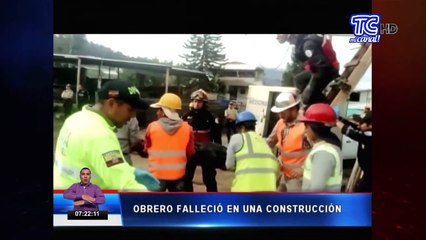 Obrero falleció en una construcción en Quito