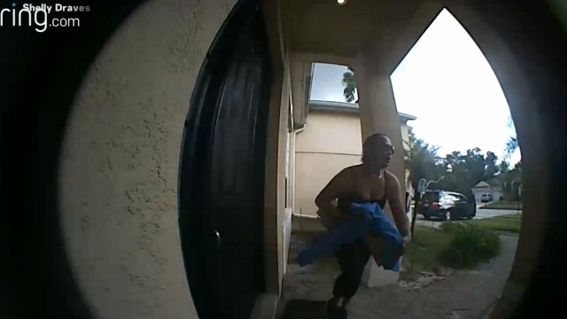 CCTV Footage Shows Hopeful Thief Stealing Package That Turns Out To Be Full Of Worms