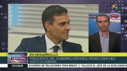 Pedro Sánchez llega a Cuba y se reúne con el presidente Díaz-Canel