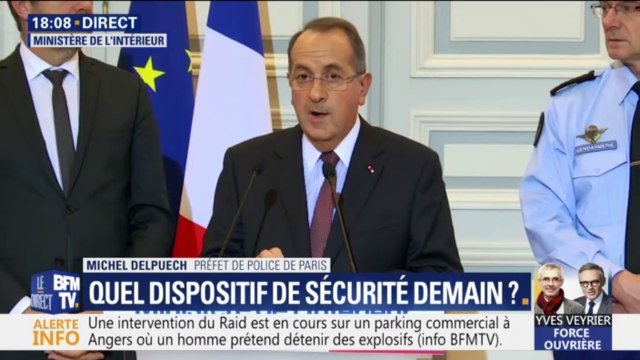 Gilets jaunes: un périmètre de sécurité est mis en place dans le centre de Paris, selon le préfet