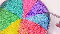 DIY How To Make 'Colors Rice Cocktail' Learn Colors Glitter Slime Clay