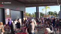 Hundreds queue for Costco's Black Friday sales in Venice, Los Angeles