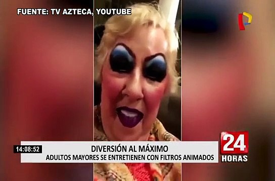 Snapchat: adultos mayores se entretienen con filtros animados de celulares