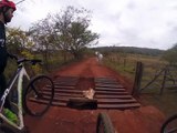 Des cyclistes se retrouvent face à un taureau... 