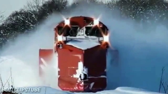 AMAZING Powerful Trains Snow Plow Compilation 2018