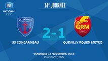 J14 : US Concarneau - Quevilly Rouen M. (2-1),le résumé