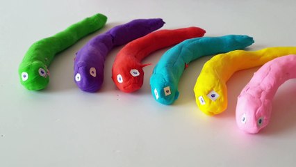 Learn Colors Play doh Molding Clay Snake Molds Fruits Toys for Kids - TuTiTu
