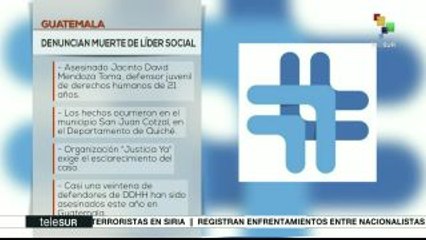 Guatemala: exigen justicia por asesinato de defensor de DD.HH.