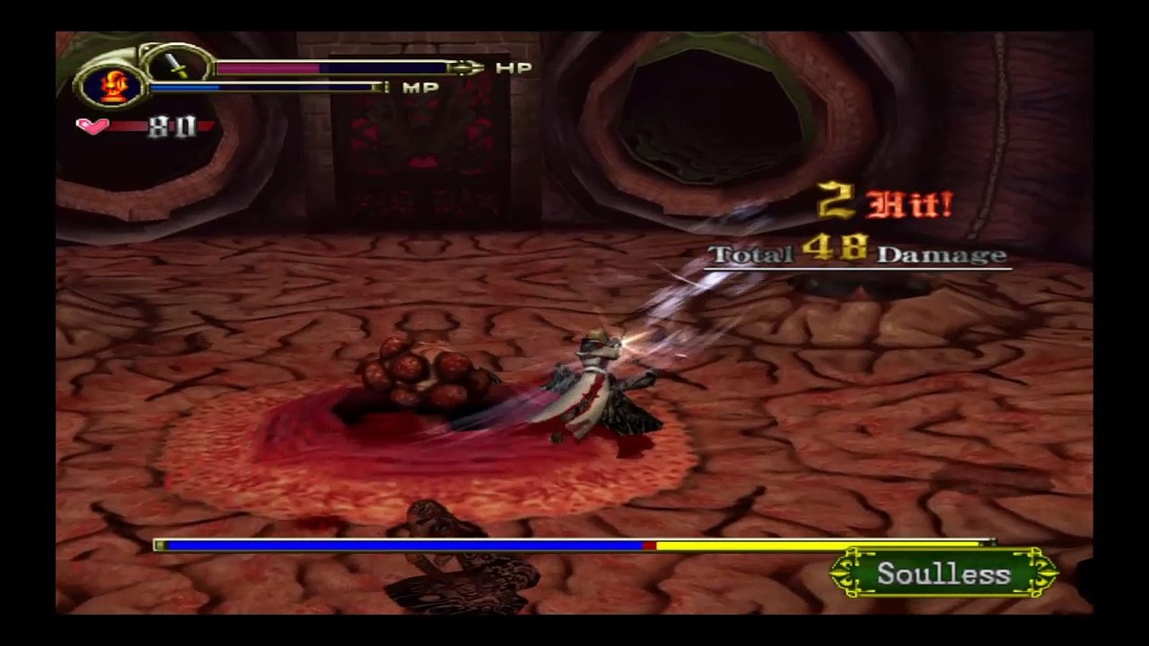 Castlevania Lament of innocence HD, Gampley Español 4,Derrotando a la Lombriz gigante y al Dopple Ganger