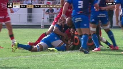 Le premier essai de Liam Messam avec le RCT face à Castres