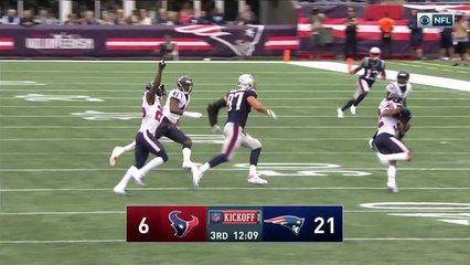 Kareem Jackson strips ball away from Gronk, Mathieu recovers fumble